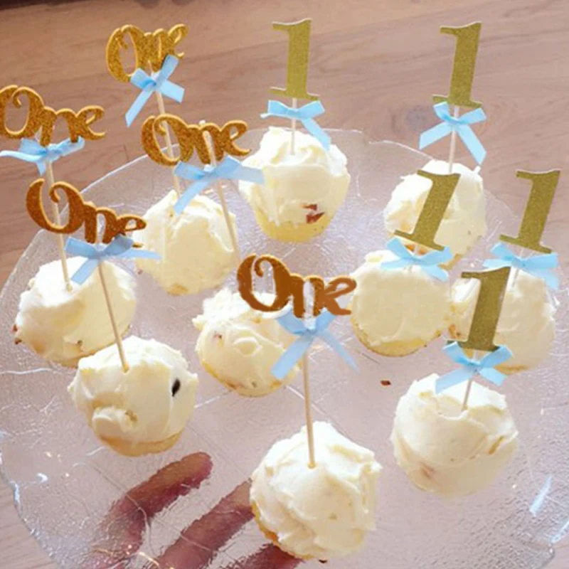 10 шт./компл. 11 см Бумага 1 год торт вставьте Baby Shower празднование лет со дня рождения