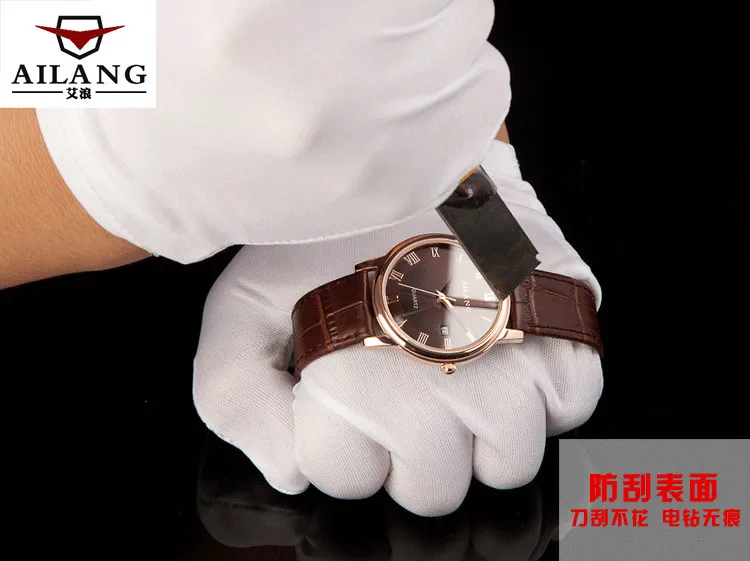 

AILANG Business Designer Lovers Roman Dress Watches Japan Quartz Calendar Wrist watch Men Women Ultra-thin Leather Relojes W046