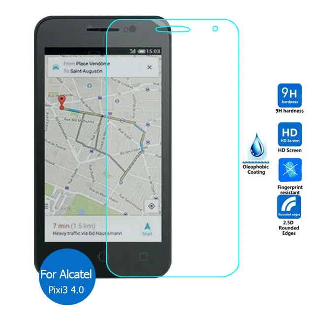 Alcatel One Touch Pixi 3 4 0 закаленное стекло 9H оригинальная Взрывозащищенная защитная