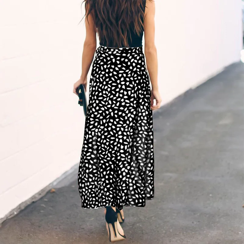 Ursohot сексуальные высокие Разделение Обёрточная бумага Boho женские макси юбки 2019