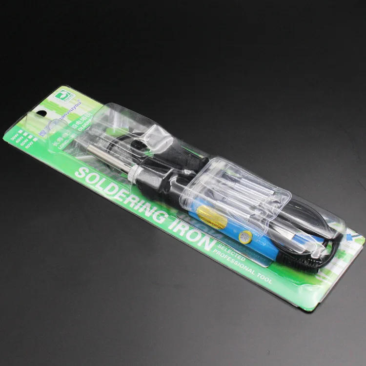 Электрический паяльник с регулируемой температурой и 5 наконечниками 220 В 110 60 Вт