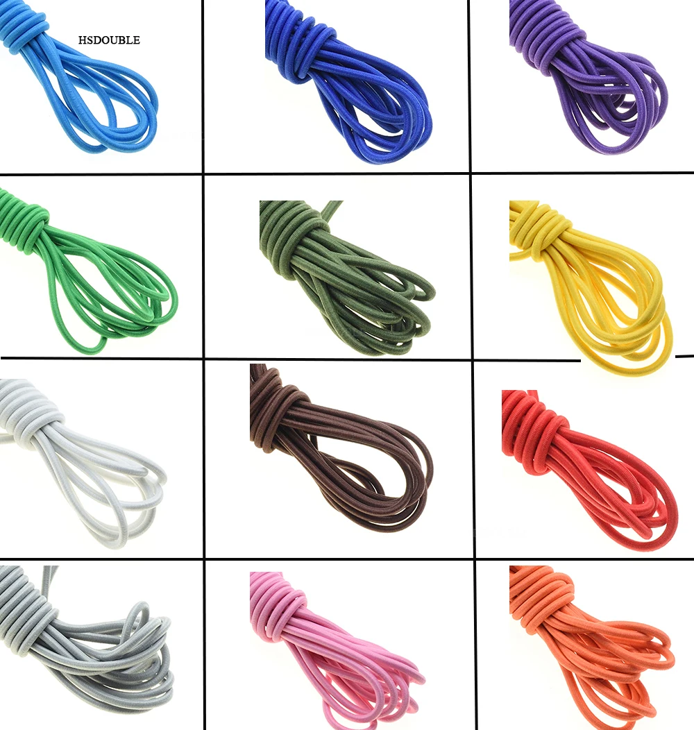 10 ярдов/упаковка цветной диаметр 3 мм эластичный шнур-банджи растягивающийся