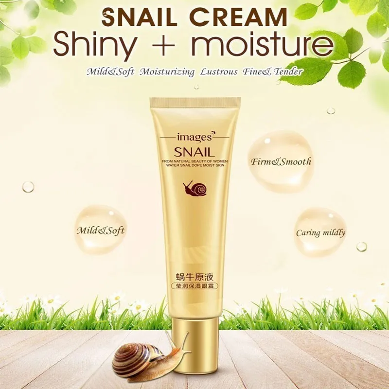 Изображения Snail Essence крем для глаз увлажняющий темные круги удаляет мешки капли