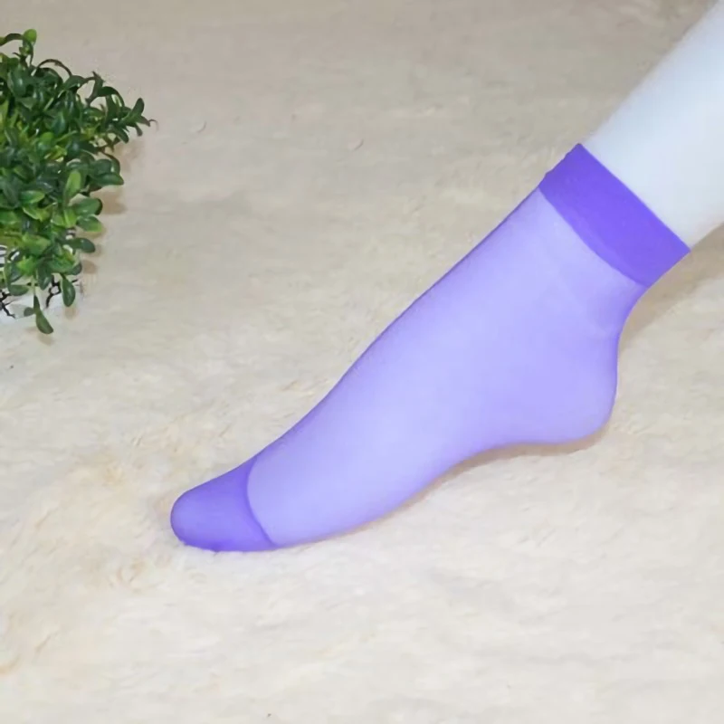 10 пар женские носки тонкие ультратонкие прозрачные шелковые эластичные летние