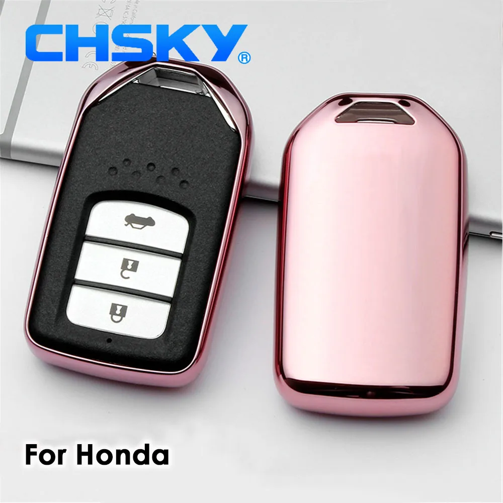 CHSKY Car Styling TPU key Cover Case For Honda XRV CRV Accord Crown Civiv Spirior Fit Jade Accessorie Key Shell | Автомобили и