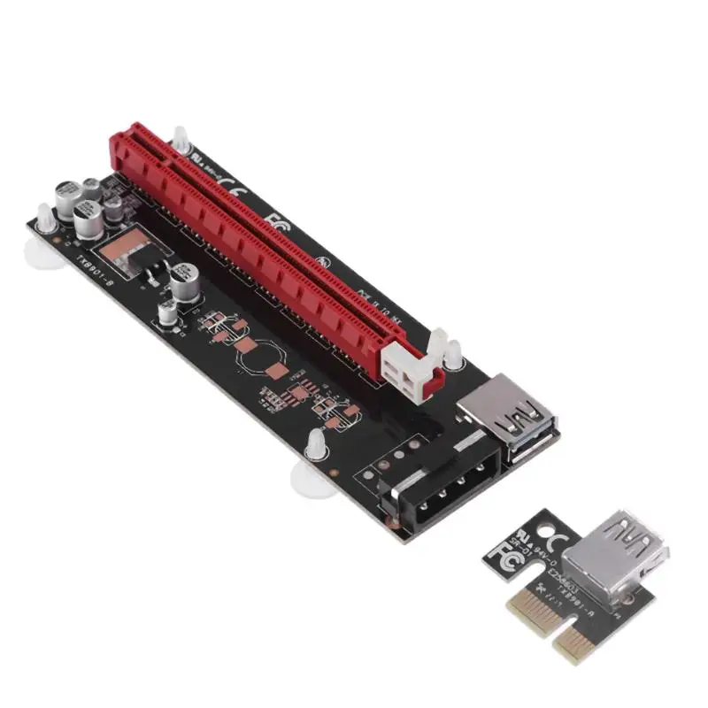 PCIE PCI E Экспресс 1x до 16x Райзер карта адаптер 4Pin USB 3 0 Удлинительный кабель