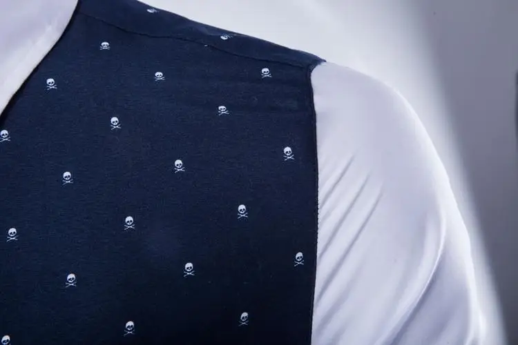 Хлопковая мужская рубашка повседневная классическая в горошек Camisa