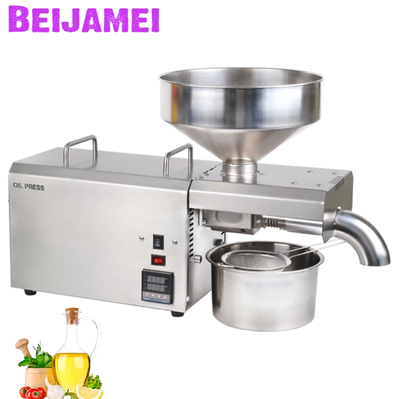 BEIJAMEI Stainless Steel Automatic Seed Oil Press Machine/Commercial Presser/Cold Hot Pressed Maker |