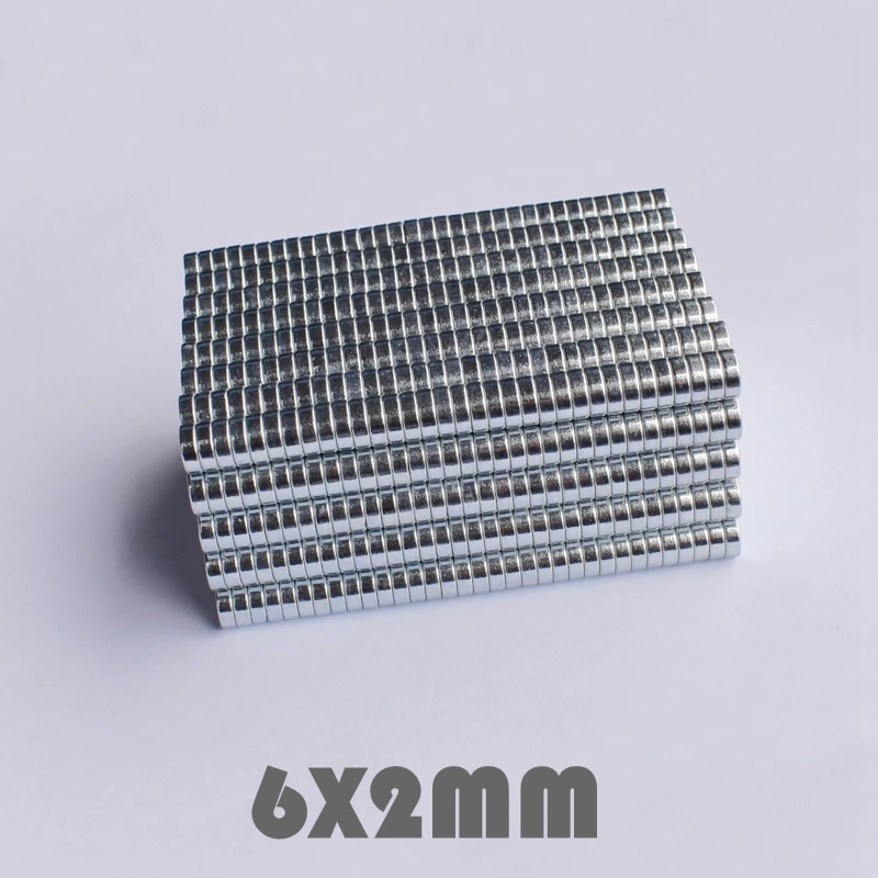 100/200/500 шт 6x2 мм Неодимовый Магнит Сильные круглые магниты N35 диск 6*2 поисковый