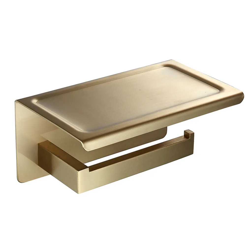 

Nordic Gold Brass paper towel rack bathroom 304 stainless steel rolled paper toilet paper rack bathroom accessories set