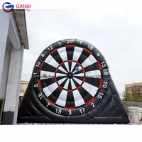 2018 funny sport inflatable human football darts game5m height giant inflatable football dart board with cheap factory price