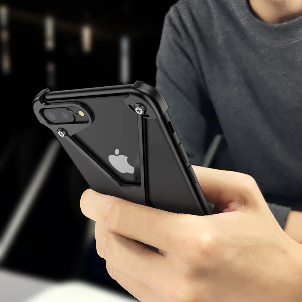 Чехол X shape для iPhone 7 индивидуальная оболочка Plus металлический Пограничный бампер