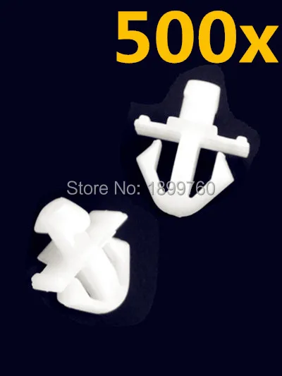 Набор из 500 шт. белых нейлоновых зажимов для двери и рокерной панели фиксатор A20408