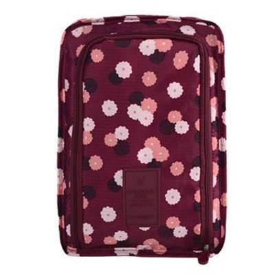 Wine Red Flowers Не пропустите Портативный Женский походная сумка для обуви большой емкости мужская обувь Органайзер сумка Аксессуары для путешествий - Цвет: Wine Red Flowers