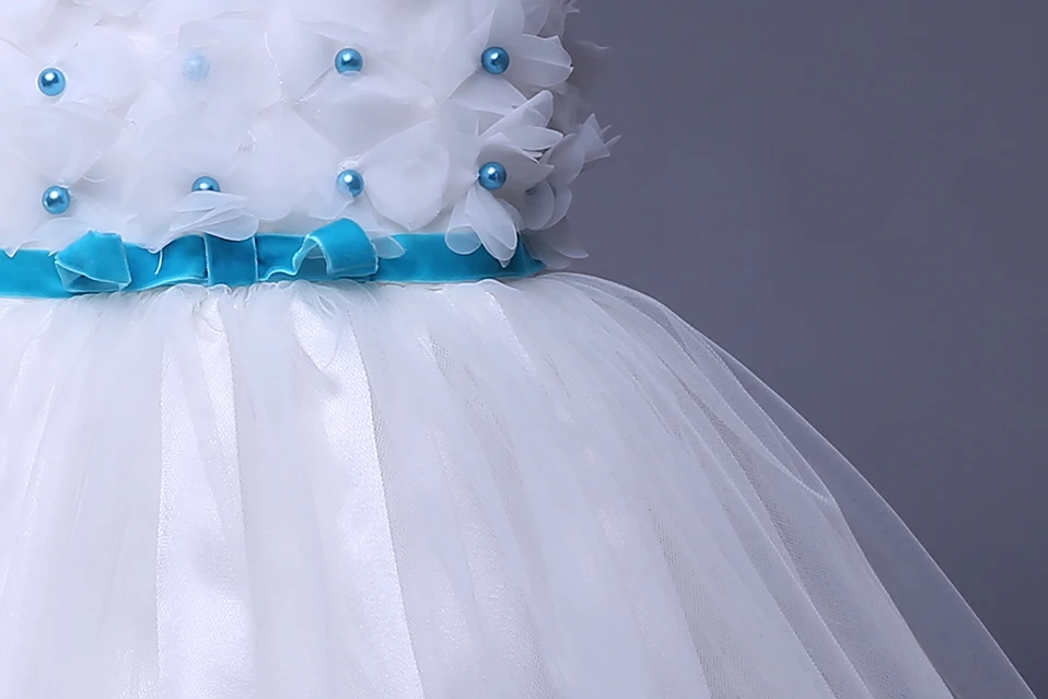 Белые платья для девочек с синими пуговицами свадебные эксклюзивные | Мать и