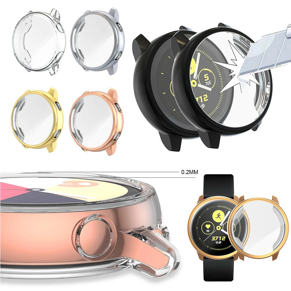 Чехол из ТПУ с защитой от царапин для часов samsung Galaxy Watch Active, тонкий рукав, защитная пленка для экрана