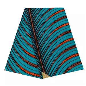 polyester Ankara Africa prints batik fabric real dutch wax tissu high quality 6yards fashion African sewing for party dress - Цвет: 2