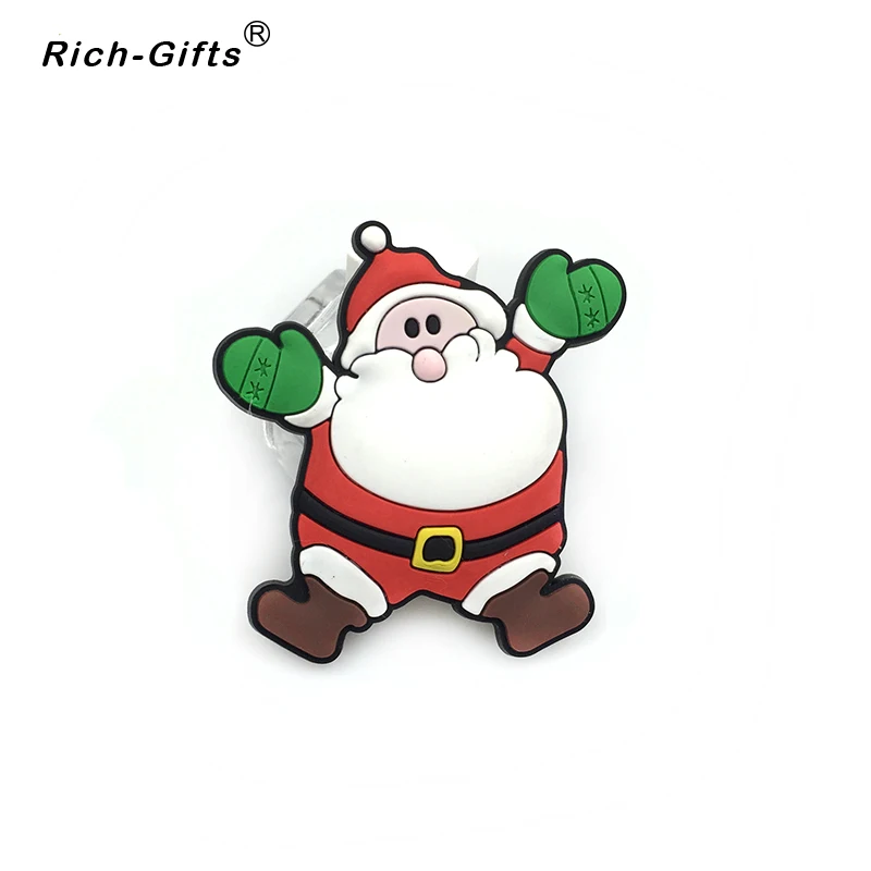 Санта Клаус Снеговик украшения подарки мягкие ПВХ магниты для холодильника