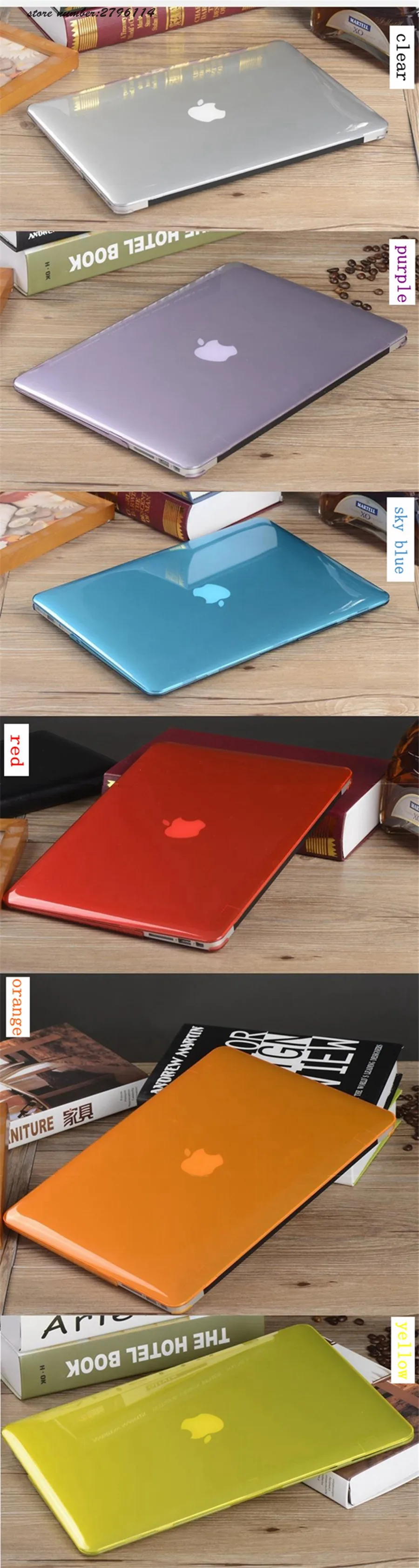 Кристально чистый жесткий чехол для MacBook Pro Air 11, 12, 13, 15 дюймов(модель: A1278, версия раннего 2012/2011/2010/2009/2008