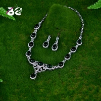 be 8 hot sale aaa cz green color necklace earrings jewellery sets for brides wedding jewelry sets bijoux femme ensemble s059
