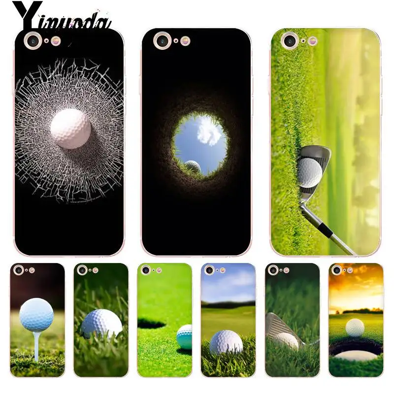 Чехол Yinuoda для iPhone 7 6 X спортивный чехол гольфа Прозрачный телефона 8 6S Plus 5 5S SE XR XS