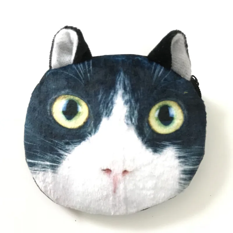 Модный женский кошелек плюшевый с 3D рисунком в виде животного для девочек и