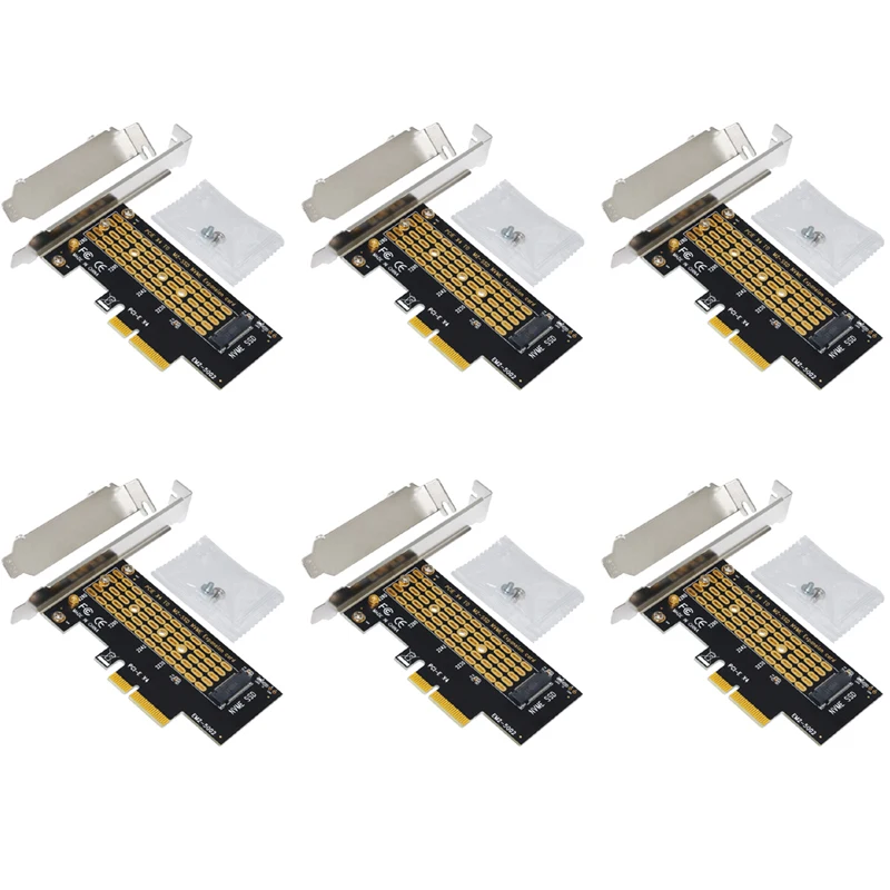 6PCS PCIE to M2 Adapter Riser Card PCI Express M.2 NVME SSD M Key Computer Expansion Cards | Компьютеры и офис