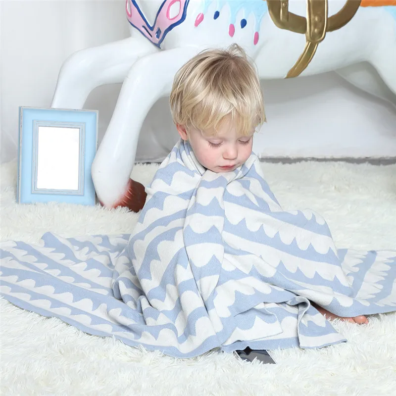 Новая одежда для детей новорожденных мультфильм кролик Вязание детское одеяло