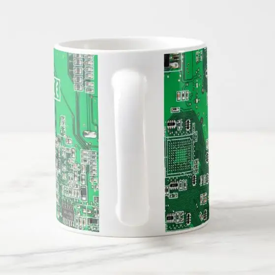 Зеленая компьютерная печатная плата кофейная кружка Geek новинка Встроенная цепь