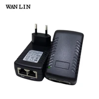 wanlin poe injector dc 48v 0 5a power over ethernet ieee802 3afat power adapter for poe ip camera wifi ap voip