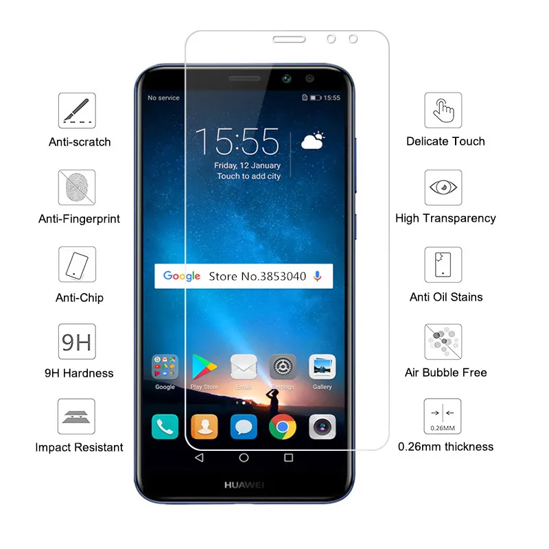 1 шт. протектор экрана стекло для huawei nova 2i закаленное анти защитная пленка