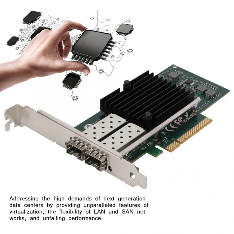 SE-LGI599A-2FB PCI-E X8 10 Gigabit Dual-port 10G Ethernet волоконный адаптер для сервера | Компьютеры и