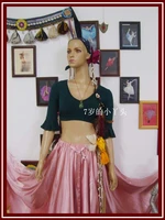 belly dance top modal with small horn sleeve choli wear tribal fusion h07 13