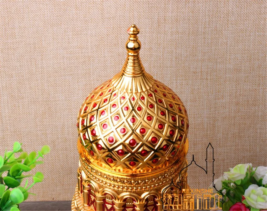 

The characteristics of Xinjiang western style mosque caddy octagonal three-dimensional carved tea canister tea box tea utensils
