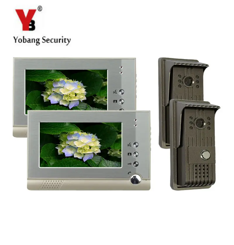 Yobangsecurity 7 &quotЖК дисплей Мониторы проводной Видеодомофоны Дверные звонки видео