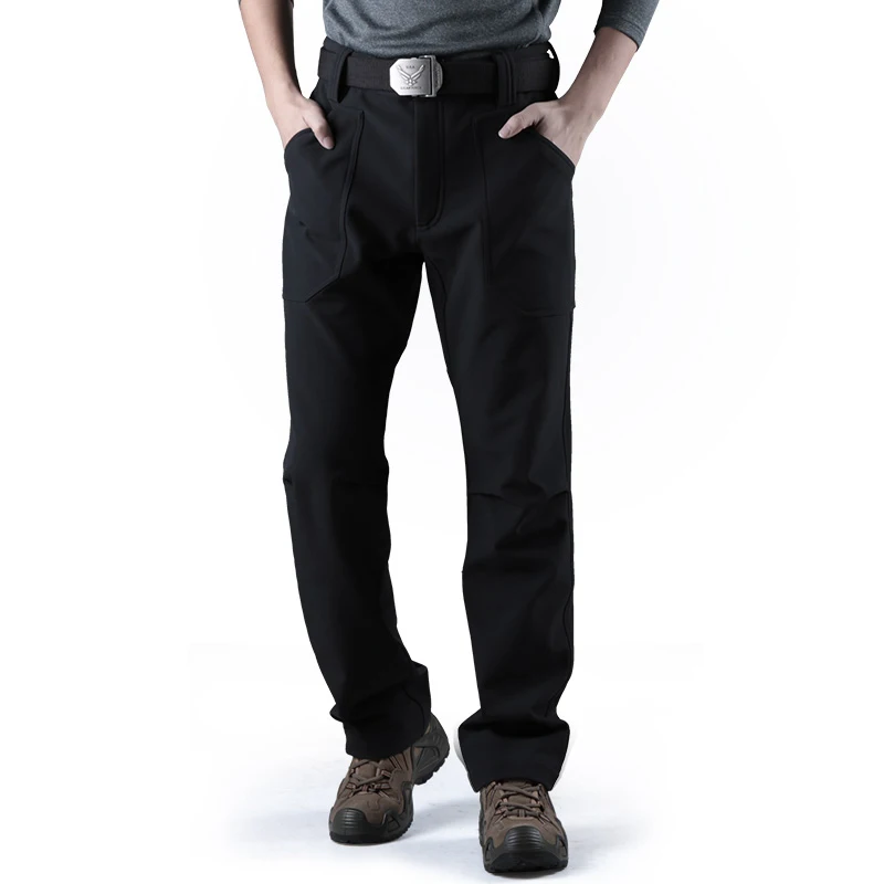CQB Outdoor Sport Camping Tactical Men's Pants Water Repellent Softshell Fleece Thermal Thicken Wear resisting Trousers|outdoor pants|softshell