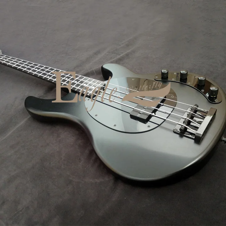 Черный электрический бас Musicman StingRay сделай сам сделанный на заказ Две Струны пять