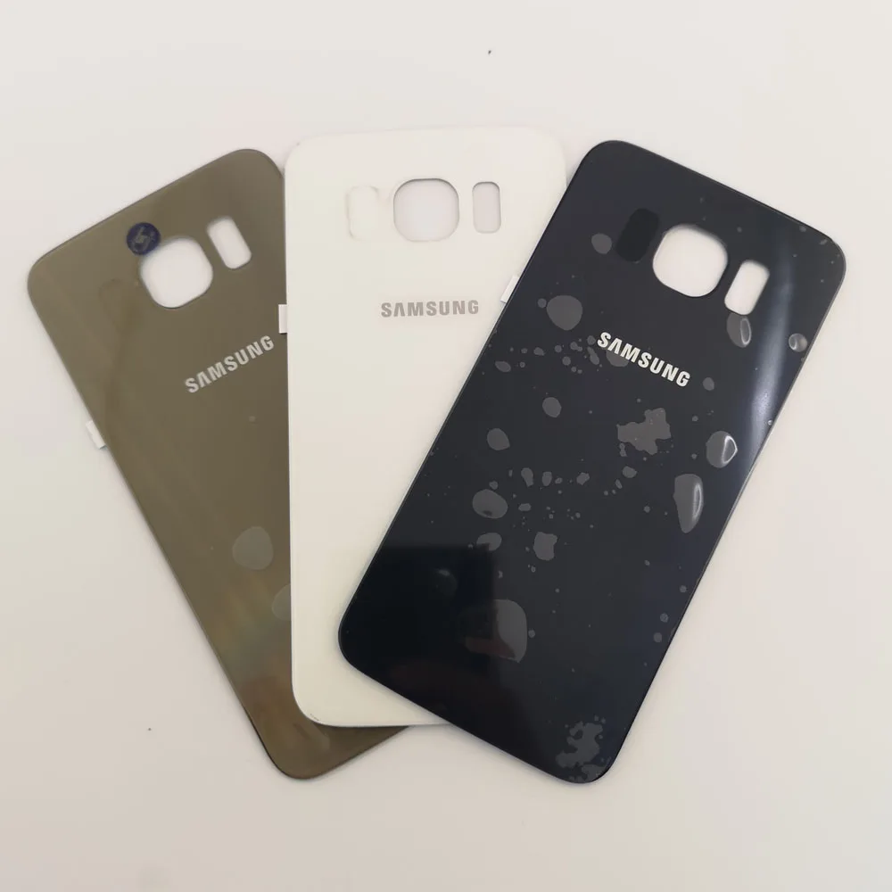 S6 Rear Housing Case For Samsung Galaxy S6 G920 G920F SM-G920F G9200 3D Glass Battery Back cover+ Adhesive Sticker