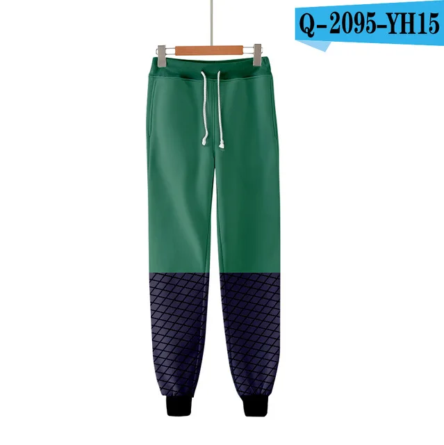 SJK-27 3D Naruto autumn winter sports pants unisex role-playing casual harajuku sweatpants plus velvet thickening hip hop trousers - Цвет: SJK-27