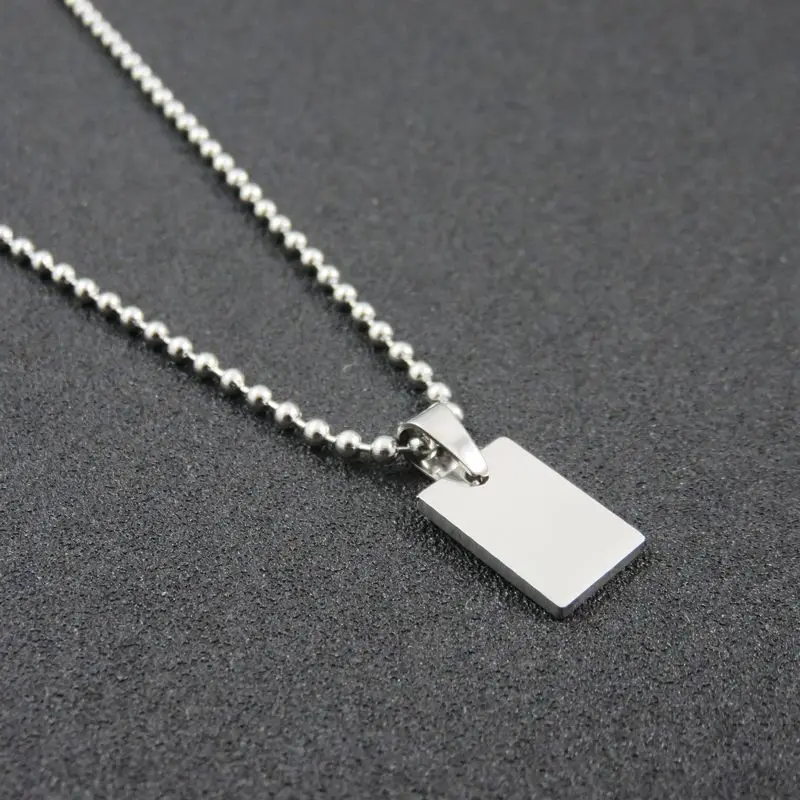 High Polished Stainless Steel Dogtags Necklace Pendant Fashion Jewelry Findings | Pendants