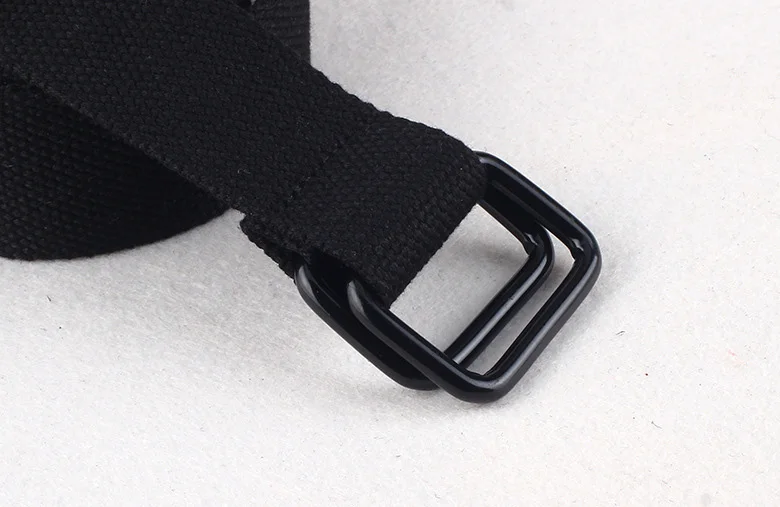 Black White Canvas Belt For Men Women Jeans Chinese Characters Personality Double Ring Buckle Belt Casual white Waistband Z3