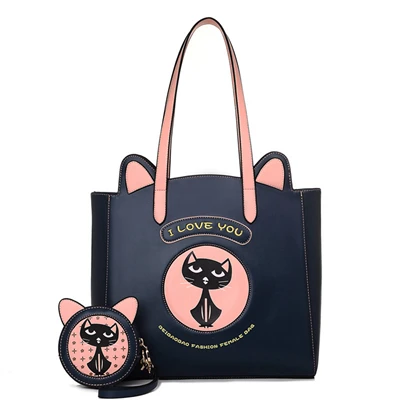 Beibaobao коробки Сумки Для женщин Курьерские сумки печать милый женский tote дизайнерские сумки высокого качества в сумка LM4472/b - Цвет: blue women bag
