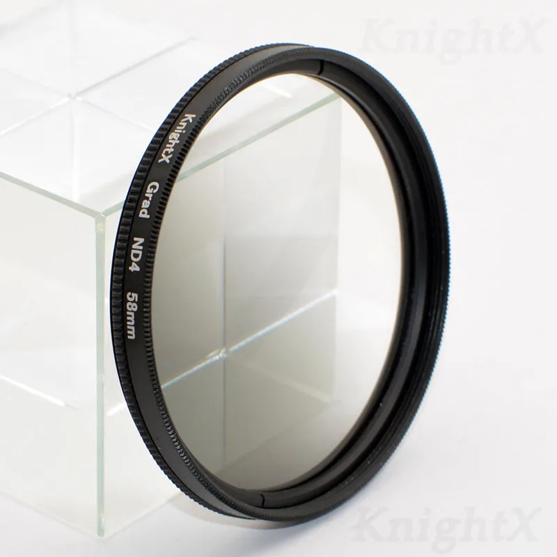 Grad ND4 KnightX 24 цветной фильтр nd uv для nikon canon sony a6000 аксессуары eos Объектив фото dlsr d3200 a6500 49 52 55 58 62 67 72 77 мм - Цвет: Grad ND4