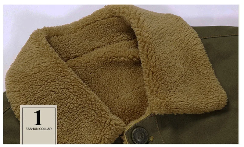 

Vogue Thicken Fleece Winter Jackets Men Coats 7XL Cotton Fur Collar Men Jackets Military Casual Male Outerwear