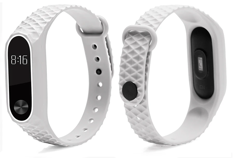 BOORUI mi band 2 ремешок Pulseira силиконовый mi band 2 аксессуары Алмазный ремешок на запястье анти-потеря двойной цвет сменный ремешок для часов