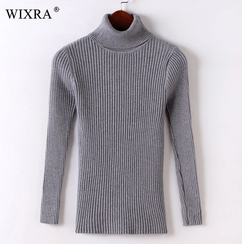 Женский свитер с высоким воротом Wixra мягкий Однотонный на осень/зиму/весну |