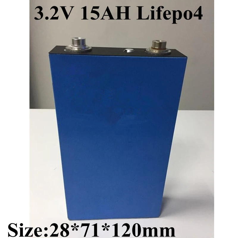 

4 шт./лот, новый Lifepo4 3,2 в 15А, Lifepo4 аккумулятор 3,2 в Lifepo4, литиевый аккумулятор для установки на солнечной батарее, DIY, тележка для гольфа
