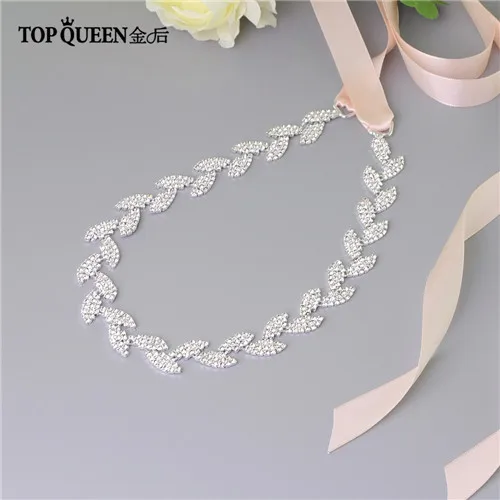 Baby Pink TOPQUEEN, S198-S, свадебный пояс, свадебные пояса, Стразы для свадебного пояса, вечернее платье, пояс, женские Стразы, ремни для свадебного платья - Цвет: Baby Pink