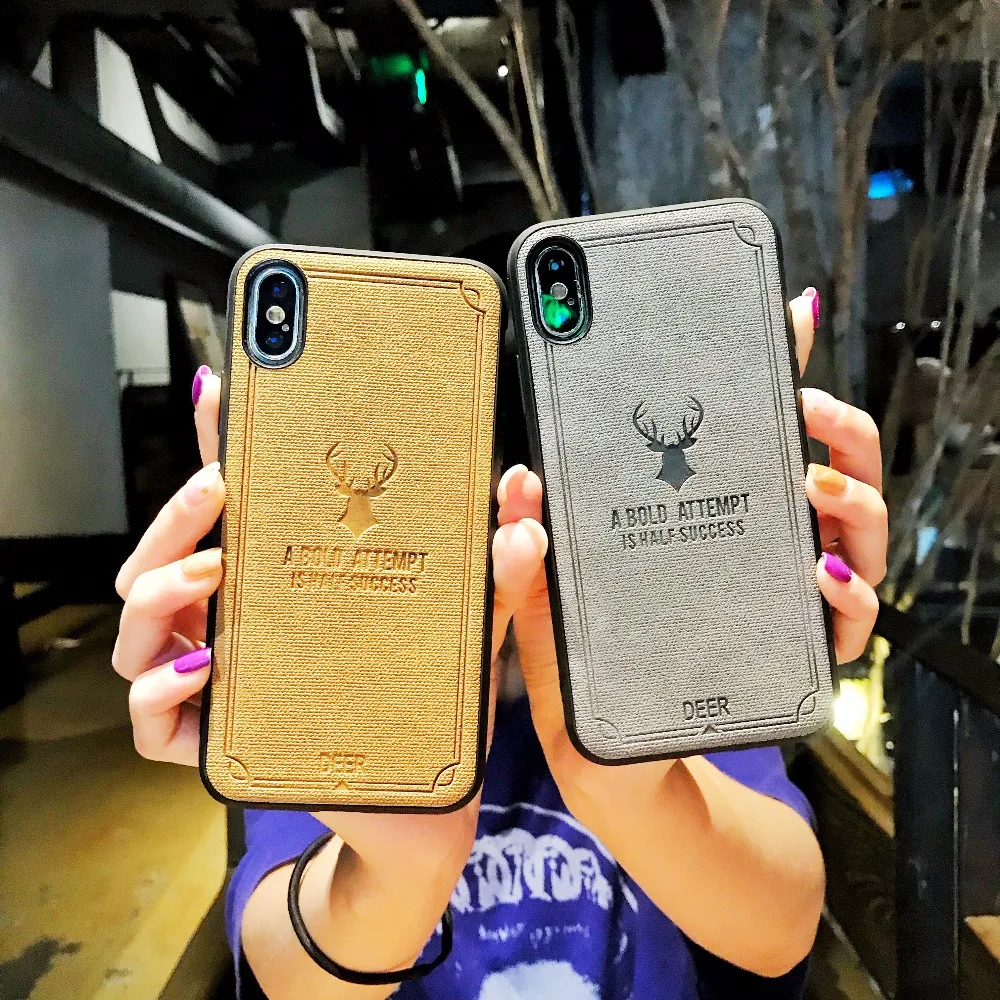Luxury Deer case for iPhone 7 Retro Colorful Frosted Soft Silicone cover apple iPhones 6 6s 6plus 7plus 8 8plus Funda |