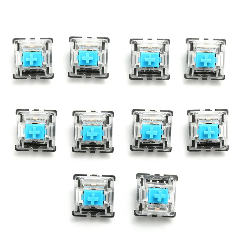 10 шт. колпачки для клавиатуры 3 Pin USB проводной механический переключатель синий